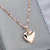14K Gold Filled New Love Heart With AAA  Zircon Diamond Fashion Pendant And Necklace