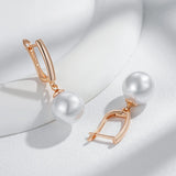 14 Karat Gold Filled Simple 10mm 12mm 16mm Luxury Pearl Luxury Drop Earrings for Women