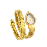 Luxury Brand Selection Snake Shape CZ Diamonds Iced Out Analog Quartz Watches
