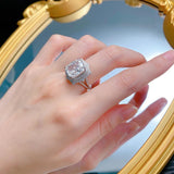 Brilliant Crushed Ice Cut High Quality AAAAA High Carbon Sapphire Gemtones Cocktail Jewellery - Silver Fine Rings - The Jewellery Supermarket