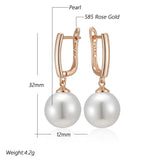 14 Karat Gold Filled Simple 10mm 12mm 16mm Luxury Pearl Luxury Drop Earrings for Women