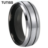 Double Groove Dome Polishing with Chamfering New Men's and Women's Tungsten Ring