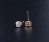 Classic Bird's Nest Moissanite Diamonds Stud 925 sterling silver plated Earrings