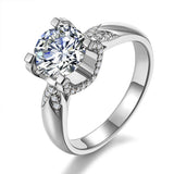 Super 1ct D Colour VVS1 Moissanite Diamond Silver Solitaire Rings For Women GRA, Certified Fine Wedding Jewellery