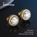 Luxury D Colour VVS1 Moissanite Diamonds Sterling Silver Stud Earrings