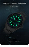 New 38mm Diver Mens Watch Japan NH35A Automatic Mechanical Sapphire Glass Date Luminous 200M Waterproof Wristwatch