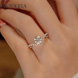 High Quality D Colour VVS1 Carat Moissanite Diamonds 18K White Gold Plated Wedding Engagement Sterling Silver Rings