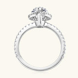 Waterdrop 2CT Pear Cut Moissanite Diamonds Engagement Wedding Rings for Women s925 Sterling Silver Fine Jewellery
