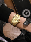 Luxury Classic Brand Multicolour Triangle Quartz Wristwatches -  Dial wth Roman Numerals Business Mens Wristwathes