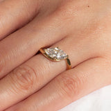 New Design Solitaire 1-2CT Marquise VVS1 D Colour Moissanite Diamonds Silver Ring