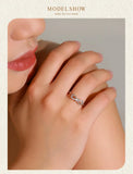 Exquisite Geometric Twisted 925 Sterling Silver AAAA Lab Created Diamond Rings