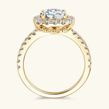 Super 8mm 2ct Moissanite Certified 925 Sterling Silver Engagement Halo Rings For Women - Wedding Party Jewelry Gift