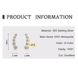 Excellent Single Row Round Bezel D Colour VVS1 Moissanite Diamonds Daily Party Silver Earrings Fine Jewellery - The Jewellery Supermarket