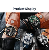 Popular Brand Fashion Business Sport Silicone Strap Luxury Date Waterproof Quartz Chronograph Watches for Men - The Jewellery Supermarket