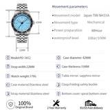 New Luxury Brand BB58 Men's Mechanical Watches - High Quality Automatic Stainless Steel Waterproof Wristwatch