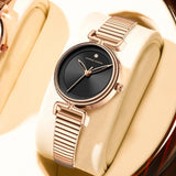 Top Brand Leisure Fashion New Women's Watch 29mm Mini Dial Stainless Steel Mesh Strap Nordic 3Bar Waterproof Watches