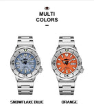 Monster Men's Diver Sapphire Crystal 20 Bar Waterproof Snowflake Blue Dial Watches
