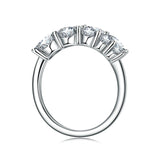 Trendy 3.26cttw D Colour VVS1 Full Moissanite Engagement Rings For Women S925 Silver 18K Gold Plated Fine Jewellery