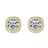 Terrific 6.5mm D Color VVS1 4 Claws Moissanite Diamonds Unisex Stud Earrings
