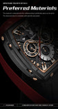 PLAYBOY Top Brand High Quality Multifunction Original Fashion Waterproof Silicone Strap Quartz Watch for Men