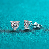 Luxury 0.5-3 Carats Cushion Marquise Oval Moissanite Diamonds Silver Stud Earrings