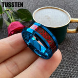 New 8MM Dragon Design Beveled Polished Edges Tungsten Wedding Rings For Men and Women Classic Jewellery