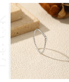 Twisted Rope Thin Braided VVS1 D Colour Moissanite 925 Silver Stacking Ring