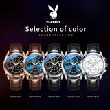 Original Luxury Brand Men's Leather Strap Quartz Watch High Quality Business Wristwatch Trendy Men's Watch