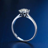 Excellent 0.3ct VVS1 D Colour Moissanite Diamond 18KGP Silver Solitaire Ring
