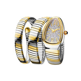 Luxury Ladies Snake Shape Quartz Women's Fashion Watches Creative Quartz Unique Bracelet Elegant Jewellery