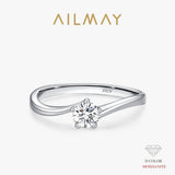 Awesome 4.5mm Round Sterling Silver VVS1 D Colour Moissanite Solitaire Ring
