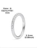 Super White Gold Plated Full Diamond Eternity Moissanite Rings Sterling Silver Engagement Wedding Rings for Women