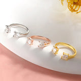 New Design 1 Carat Princess Cut VVS1 D Colour Moissanite Silver Engagement Ring