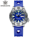 Monster 200M Waterproof NH36 Day Function Sapphire Glass Automatic Movement Steel Bezel SD1984 Steel Bracelet Watch