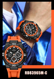 Fashion Quartz Analog Silicone Strap Date Waterproof Luminous Chronograph Casual Watches for Men - The Jewellery Supermarket