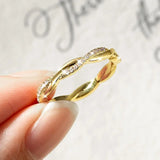 Fabulous Twist Shank VVS1 D Colour Moissanite Full Eternity Rings Fine Jewellery