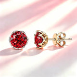 Multicolour 0.1ct-2carat Moissanite Diamonds  D VVS1 925 Silver Stud Earrings