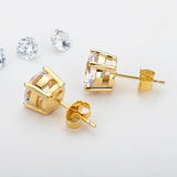 Premium 0.2-3ct Moissanite Diamonds Sterling Silver Unisex Stud Earrings