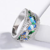 New Classic Butterfly Style Hand Made Enameled Bowknot Fashion Ring