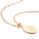 14K Rolled Gold Minimalist Oval Geometric High Quality Fashion Pendant Necklace