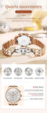 Luxury Fashion Brand Waterproof Luminous Multifunctional Chronograph Quartz Ladies Watches With Box - Ideal Gifts