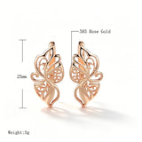 Ethnic 14K Gold Filled Hollow Flower Drop Earrings Daily Fine Jewellery
