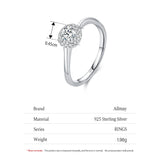 Trendy 925 Sterling Silver Brilliant Round AAAA Lab Created Diamond Rings