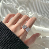 Dazzling AAAAA Lab Diamond Big Ring - Silver Party Promise Engagement Rings for Women Luxury Jewellery - The Jewellery Supermarket