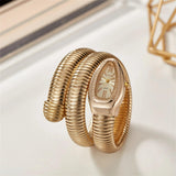 New Arrival Luxury Gold Quartz Winding Fashion Avantgarde Snake Bangle Watches for Women - High Quality Gift