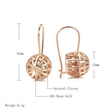 14K Rolled Gold Big Glossy AAA Zircon Diamonds Ball Drop Earrings Ethnic Jewellery
