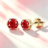 Multicolour 0.1ct-2carat Moissanite Diamonds  D VVS1 925 Silver Stud Earrings