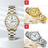 Original Luxury Gold Plated Watches for Ladies Waterproof Stainless Steel Quartz Wristwatches for Women