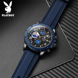 High Quality Fashion Trend Luxury Brand Original Silicone Strap Waterproof Quartz Multifunction Men's Wrist Watches