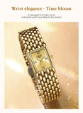 New Fashion Casual Luxury Gifts New Watches for Women Waterproof Square Dial Steel Belt Quartz Wrist Watches